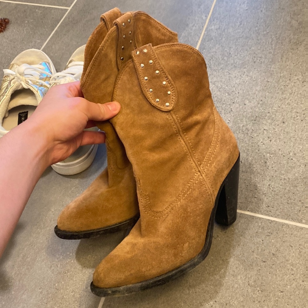 PAIGE Suede Heeled Boots